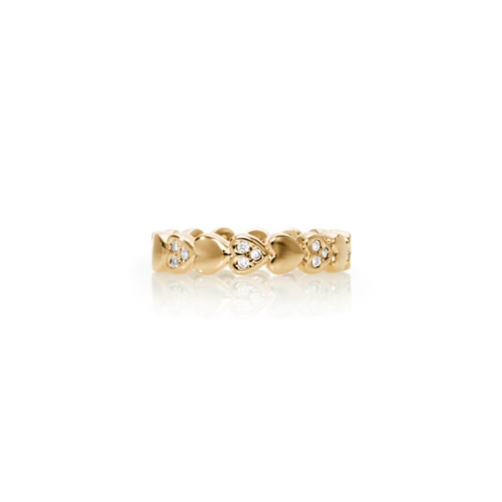 Petits Bijoux Circle of Hearts Ring Gold